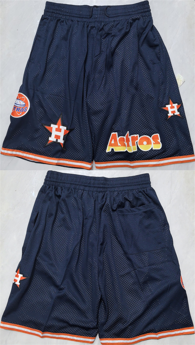 Men's Navy Houston Astros Shorts(Run Small)